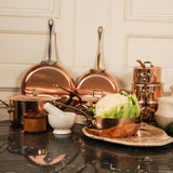 Mauviel M'Heritage M'150 B Copper Paella Pan With Brass Handles, 15.7-In