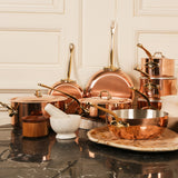 Mauviel M'Heritage M'150 B Copper Paella Pan With Brass Handles, 15.7-In