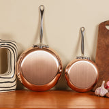 Mauviel M'Heritage M'150 S Copper 10-Piece Copper Cookware Set With Cast Stainless Steel Handles And Curved Lid