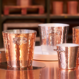 Mauviel M'30 Hammered Copper Champagne Bucket With Cast Stainless Steel Handles, 7.9-In