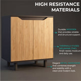 Marlo Under Sink Cabinet with Two Doors and Interior Storage Shelves, Cut-Out Back, 22” Wide Freestanding Modern Bathroom Storage, Compact and Stylish Solution for Small Bathrooms, Powder Rooms, or Guest Spaces