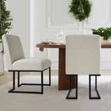 Mason Modern Metal Frame Upholstered Dining Chair (Set of 2)