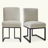 Mason Modern Metal Frame Upholstered Dining Chair (Set of 2)