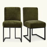 Mason Modern Metal Frame Upholstered Dining Chair (Set of 2)