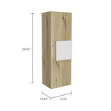 Tuhome Vanguard Medicine Cabinet with Three Spacious Shelves, Single-Door Enclosed Storage, Modern Wall-Mounted Bathroom Organizer for Toiletries, Medicines, Daily Essentials, and Contemporary Home Organization