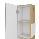 Tuhome Vanguard Medicine Cabinet with Three Spacious Shelves, Single-Door Enclosed Storage, Modern Wall-Mounted Bathroom Organizer for Toiletries, Medicines, Daily Essentials, and Contemporary Home Organization
