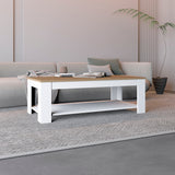 TUHOME Cecil Coffee Table with Spacious Top Surface and Open Storage Shelf, Modern Centerpiece for Living Rooms or Lounge Areas, Functional Display and Organization Solution for Books, Decor, Remote Controls and Everyday Essentials