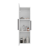Vanguard Wall-Mounted Single Door Medicine Cabinet with 3 Interior Storage Shleves, Space-Saving Bathroom Storage Organizer with Concealed Shelving