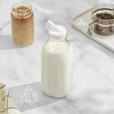 Glass Milk Bottles, Set of 6, 32oz and 64oz