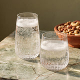 Flow Drinking Glasses, Set of 8, 13 oz and 19oz