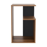 TUHOME Everet 25-Inch High Three-Tier Side Table with Tray-Style Top and Dual Lower Shelves, Compact End Table for Living Room, Sofa Side Storage, Modern Small-Space Organizer for Coffee, Décor and Everyday Essentials