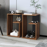 TUHOME Everet 25-Inch High Three-Tier Side Table with Tray-Style Top and Dual Lower Shelves, Compact End Table for Living Room, Sofa Side Storage, Modern Small-Space Organizer for Coffee, Décor and Everyday Essentials