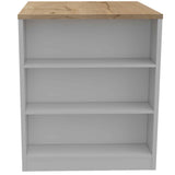 Kitchen Counter Dining Table Tanna,Two Legs, Three Side Shelves
