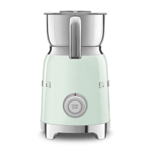 Milk frother Retro-style Pastel green Glossy