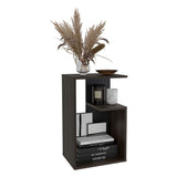 TUHOME Everet 25-Inch High Three-Tier Side Table with Tray-Style Top and Dual Lower Shelves, Compact End Table for Living Room, Sofa Side Storage, Modern Small-Space Organizer for Coffee, Décor and Everyday Essentials