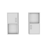 Oba 2-Pc Wall-Mounted Bathroom Medicine Cabinet with Open and Closed Storage, Multi-Shelf Organizer for Toiletries, Personal Care Items and Everyday Essentials, Compact Modern Design for Small and Large Bathrooms