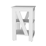 Taylor End Table with Three-Tier Open Storage Shelves, Compact Modern Side Table and Nightstand for Small Spaces, Versatile Sofa Table or Bedside Organizer for Living Room, Bedroom, Office or Entryway Functional Home Organization