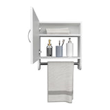 TUHOME Botiq 19.7-Inch Mirror Medicine Cabinet with One Door, Two Interior Shelves and Integrated Towel Rack, Wall-Mounted Storage Organizer for Bathroom or Kitchen Essentials, Space-Saving Modern Cabinet Design