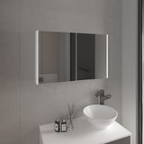 TUHOME Bouti 19.7-Inch High by 31.5-Inch Wide Double-Door Mirror Medicine Cabinet with Three Interior Shelves, Wall-Mounted Storage Organizer for Bathroom or Kitchen Essentials, Modern Space-Saving Cabinet Design