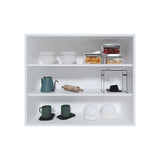 TUHOME Wally 36" Wide x 30" High 3-Tier Open Wall Cabinet, Modern Wall Shelf and Storage Organizer for Bedroom, Office, Living Room or Garage, Deep Cube Shelf System for Decor Display and Everyday Home Organization
