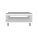 TUHOME Eclipse 10" High Minimalistic Square Coffee Table with Open Storage Shelf, Low Modern Living Room Center Table for Compact Spaces, Contemporary Design for Books, Décor and Everyday Essentials with Sleek Functional Style