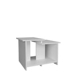 TUHOME Weman 23.6" Wide Modern Coffee Table with Open Storage Shelf, Compact Rectangular Living Room Center Table for Small Spaces, Minimalist Home Office Accent Table with Durable Design and Contemporary Style