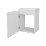 Saju 15.7" Floating Vanity with Resin Sink, One-Door Cabinet, and Open Shelf for Modern Bathroom Storage, Space-Saving Design for Small Bathrooms, Powder Rooms, and Tight Spaces, Ideal for Contemporary Interiors