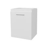 Saju 15.7" Floating Vanity with Resin Sink, One-Door Cabinet, and Open Shelf for Modern Bathroom Storage, Space-Saving Design for Small Bathrooms, Powder Rooms, and Tight Spaces, Ideal for Contemporary Interiors