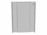 Tuhome Vatta Wall Foldable Counter Table with Multiple Shelves, Extending Surface, Space-Saving Design for Kitchen, Dining Room, or Home Office