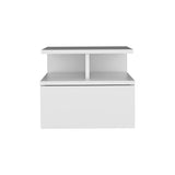 Adele Floating Nightstand, Drawer, Open Top Shelves