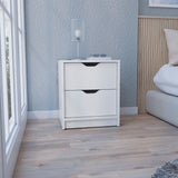 Basilea 2 Drawers Nightstand, Pull Out System