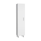 Vintro Freestanding Storage Cabinet with Internal Storage Shelves, Tall Single Door, Four Interior Shelves, Metal Handle and Legs