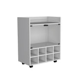 Bar Cart St Andrews with Cubby Shelving and Superior Glass Support