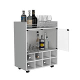 Bar Cart St Andrews with Cubby Shelving and Superior Glass Support