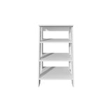 TUHOME Bathbi 30-Inch High Four-Tier Ladder Shelf Organizer, Compact Corner Storage Rack for Bathroom Towels, Living Room Décor or Side Table Use, Modern Space-Saving Display Unit with Open Shelves