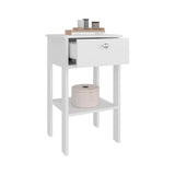 Newcastle Nightstand with One Drawer and Open Shelf, Modern Bedside Table with Smooth-Glide Drawer and Lower Open Shelf for Easy-Access Storage, Stylish and Functional Bedroom Organizer