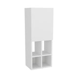 Niwot Wall Bathroom Cabinet with One Door and 6 Open Compartments, Space-Saving Organizer for Toiletries, Towels, and Bathroom Essentials, Stylish and Practical Wall-Mounted Storage Solution