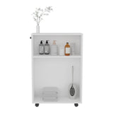 Wiley Storage Cart with Smooth-Rolling Casters, Multipurpose Organizer with Open Shelves, Compact and Mobile Design for Flexible Storage in Kitchens, Offices, or Bathrooms