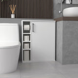 Meller Wall-Mounted Medicine Cabinet with One Door and 3 Open Shelves, Modern Bathroom Storage Organizer for Toiletries, Skincare, and Daily Essentials, Stylish Wall-Mounted Design for Efficient Organization