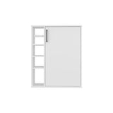 Meller Wall-Mounted Medicine Cabinet with One Door and 3 Open Shelves, Modern Bathroom Storage Organizer for Toiletries, Skincare, and Daily Essentials, Stylish Wall-Mounted Design for Efficient Organization
