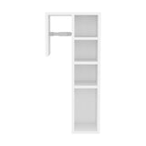 Lodi Freestanding Toilet Paper Cabinet with Slim Vertical Design and Storage Compartment, Compact Bathroom Organizer with Enclosed Space and Top Shelf for Toilet Paper Rolls and Small Toiletries