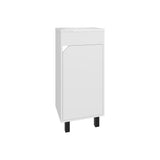 Bethel Free-Standing Bathroom Vanity Cabinet with Integrated Resin Sink Basin, One Access Door and Two Interior Shelves, Functional Storage for Toiletries, Compact Design for Small Bathrooms or Powder Rooms