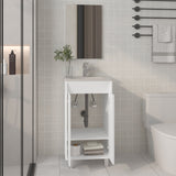 Brady Wall-Mounted Storage Cabinet for Bathroom Environments Featuring Integrated Mirror Door Face and Optimized Interior Organization with Two Shelves for Compact Functionality