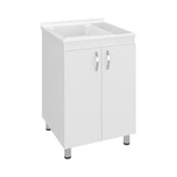 Foster Two Door Utility Tub and Sink, Freestanding Cabinet with 2 Interior Storager Shelves, Utility Sink for Laundry Rooms or Garage
