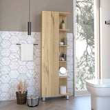 Tuhome Urano Mirror Linen Cabinet with Four Interior Shelves, Five External Shelves, Modern Design for Bathroom, Kitchen, or Bedroom Storage