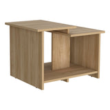 TUHOME Weman 23.6" Wide Modern Coffee Table with Open Storage Shelf, Compact Rectangular Living Room Center Table for Small Spaces, Minimalist Home Office Accent Table with Durable Design and Contemporary Style
