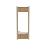 TUHOME Arlington Wall Towel Rack with Upper Storage Shelf and Integrated Hanging Bar, Space-Saving Bathroom Organizer for Towels, Robes and Accessories, Modern Minimalist Mounted Design for Stylish and Functional Home Decor