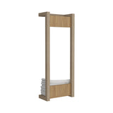 TUHOME Arlington Wall Towel Rack with Upper Storage Shelf and Integrated Hanging Bar, Space-Saving Bathroom Organizer for Towels, Robes and Accessories, Modern Minimalist Mounted Design for Stylish and Functional Home Decor