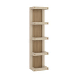 TUHOME Arlington Wall Towel Rack with Five Vertical Storage Tiers, Space-Saving Organizer for Bathroom Towels and Accessories, Modern Mounted Design Ideal for Small Bathrooms or Extra Storage in Contemporary Home Spaces