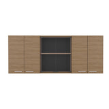 Wall Cabinet Superior 150, Dishes Cabinet with four Doors and Six Shelves